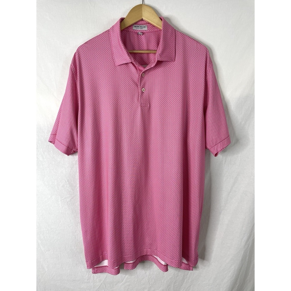 Peter Millar Summer Comfort Polo Shirt Mens XL Performance Stretch Summit Logo